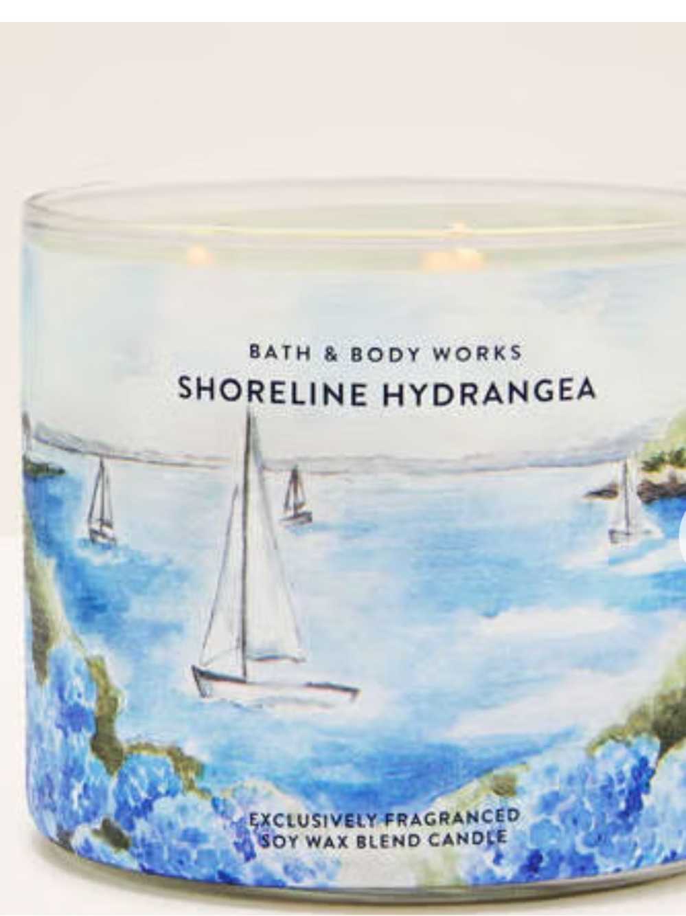 Bath & Body Works Shoreline Hydrangea Three Wick Candle